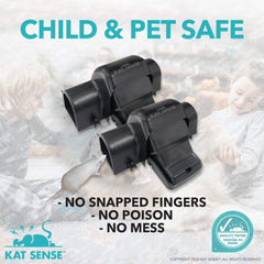 Kat Sense trigger and locking mechanism closeup showing secure, touch-free operation