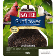 Kaytee sunflower treat bell front packaging showing product benefits