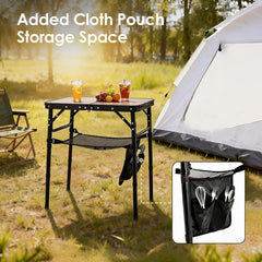 Kcmploro cloth pouch with mesh shelf detail, organized storage benefit