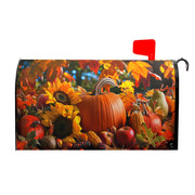 Kcozydecor front view autumn mailbox cover showcasing warm seasonal design and curb appeal