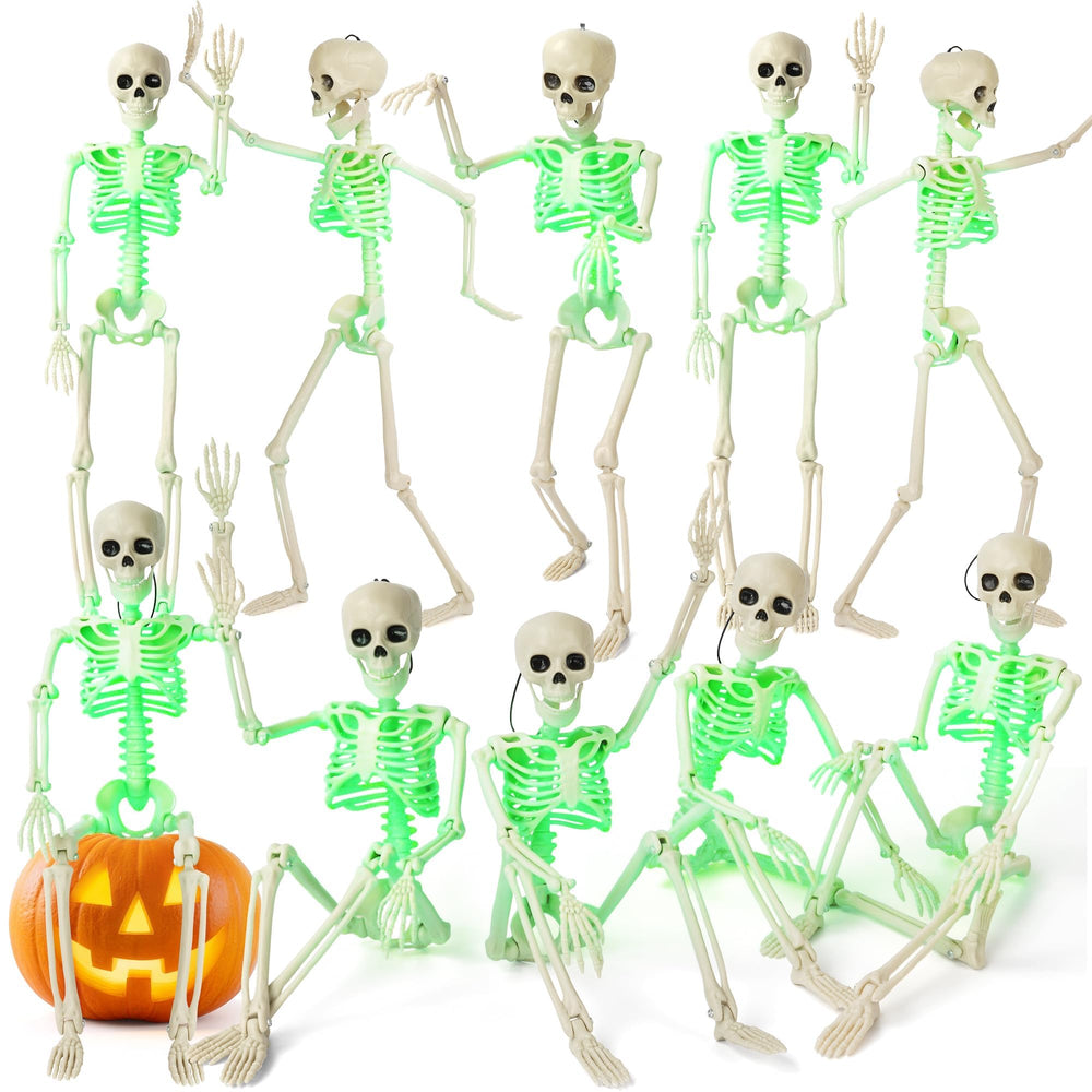 Kelool front view of 16-inch skeleton showing realistic poseable design and spooky impact