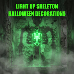 Kelool skeleton hanging from tree creating eerie outdoor decoration and depth