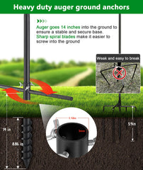 Keplrend auger base closeup demonstrating deep soil anchoring benefit