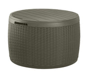 Keter Circa front view showing green rattan finish and compact benefit