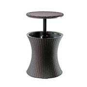 Keter Cool Bar front view showing espresso finish and compact design benefit