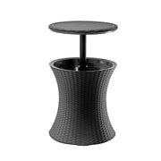 Keter front view showing Cool Bar as outdoor side table and cooler benefit