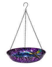 Keygift front view showing metallic purple-blue finish and sturdy hanging chains