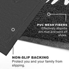 KILOCOCO rubber backing detail preventing slips and keeping mat steady