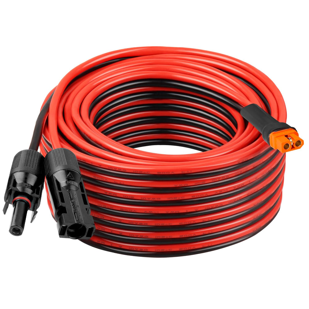 Kimbluth XT60i cable front view showing connector and cable, reliable outdoor power
