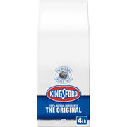 Kingsford front packaging 4 lb bag showing brand and quick-light benefit