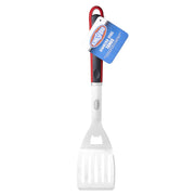 Kingsford front view of spatula showing wide blade for steady lifting