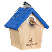 Kingsyard front view showing cedar bird house and nesting hole benefit shelter