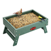 Kingsyard front view elevated tray showing sturdy feeding surface and edges