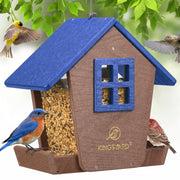 Kingsyard front view of hanging feeder showing design and accessibility