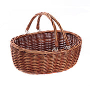 KINGWILLOW front view showing brown willow and handles for portable picnics