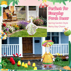 Kinhzrude raincoat and umbrella close-up protecting costume from light rain