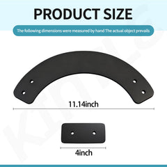 KINTLE rectangle paddle close-up with dimensions and durable rubber benefit