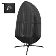 Kipiea front view showing full cover protecting egg chair, prevents rain damage