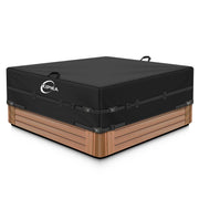 Kipiea front view cover on hot tub showing full protection benefit