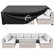 Kipiea front view of covered patio set showing full protection