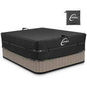 Kipiea front view on square hot tub protecting from weather