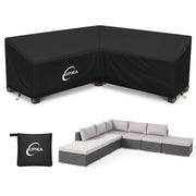 Kipiea front view V-shaped sectional cover protecting furniture outdoors