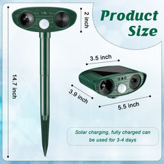 Kittmip stake inserted in garden showing compact size and stability