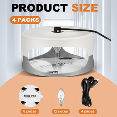Kittmip trap top view highlighting ABS housing and bulb opening for safe use