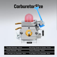 Kizut carburetor throttle linkage detail showing smooth operation benefit