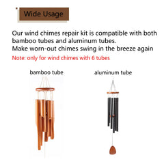 KK magsun repaired wind chime hanging outdoors demonstrating restored sound and charm