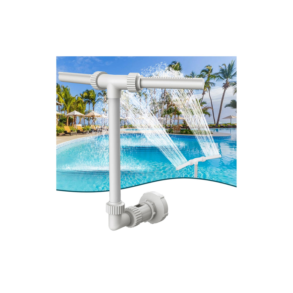 klleyna front view mounted on pool return showing dual waterfall and improved cooling