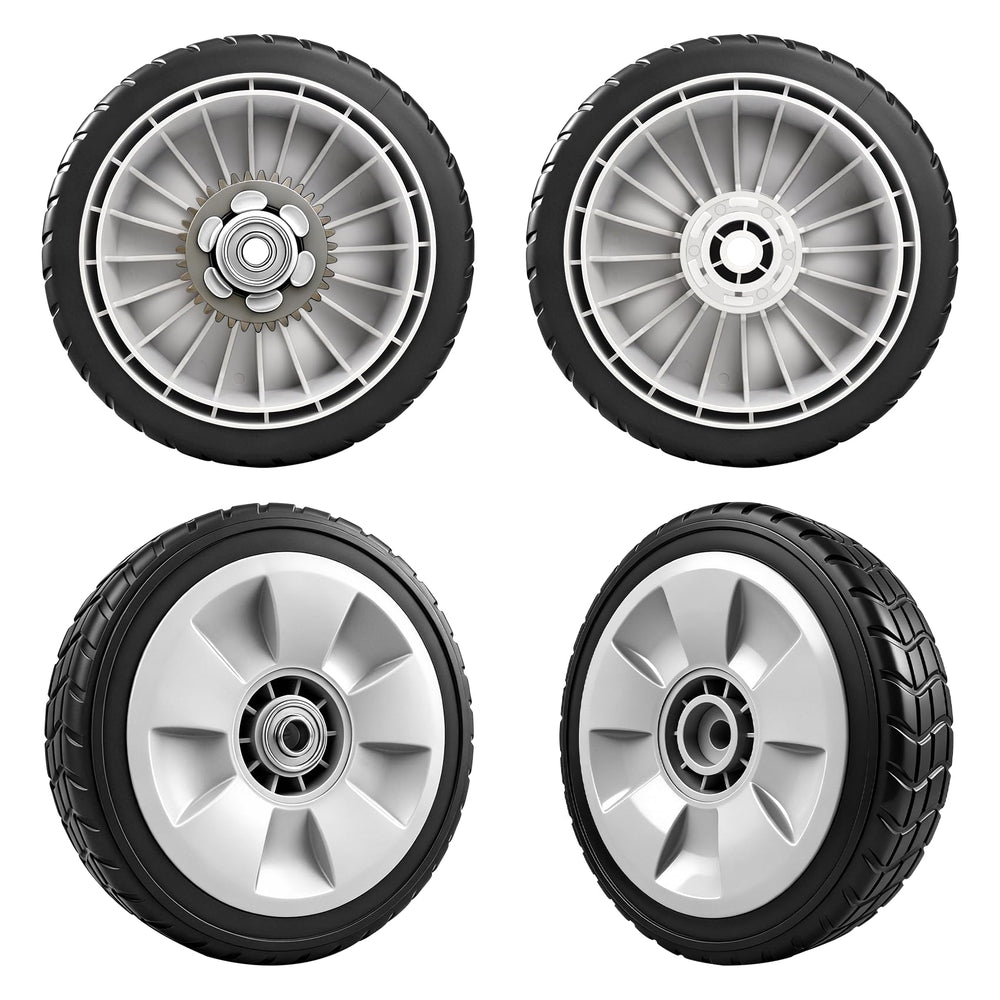 KMHGD front wheel close-up showing durable tread for reliable traction