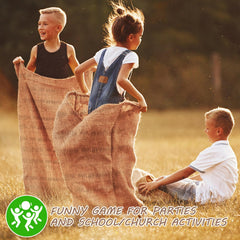 Kmise sack used for three-legged race showing comfortable fit and safety benefit