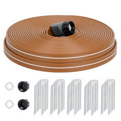 KOBAZ front view of 75 ft sprinkler hose showing packaging and length benefit