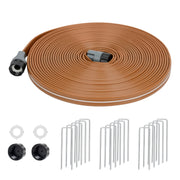 KOBAZ front view of 50 ft sprinkler hose showing product and length advantage