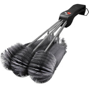 Kona front view of full 18-inch grill brush showing head and handle for efficient cleaning