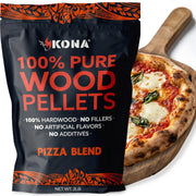 Kona front packaging showing apple and oak blend and 2 lb size for clear identification