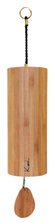 Koshi chime Aqua front view showing natural bamboo and elegant silhouette benefits calming decor