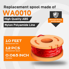 Kousika spool installed on WORX trimmer, quick snap-in fit for convenience