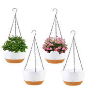KPUVX white hanging planter front view showing clean design and easy display