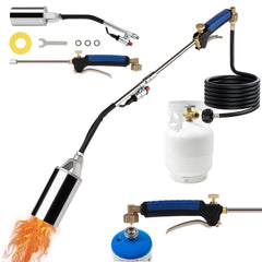 Krismose torch front view showing kit components and ready-to-use convenience