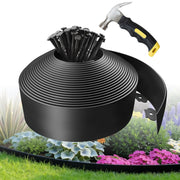 Kryonix front packaging showing 4" x 100ft edging kit with stakes for quick install