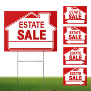Kuco front-facing estate sale sign showing bold design and visibility