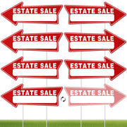 Kuco front view of 7-piece sign set showing stakes and compact packaging, clear directions