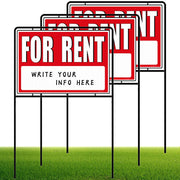 Kuco front view sign with stake showing clear contact visibility