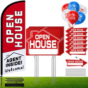 Kuco flag front view showing bold open house message and improved curb appeal