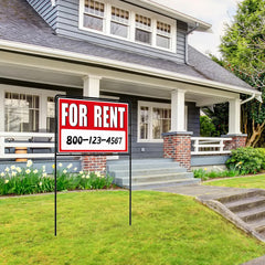 Kuco sign in use front yard improving curbside rental visibility