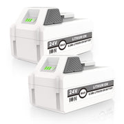 KUNLUN front view of two 24V batteries showing pack benefits