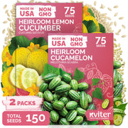 KVITER packet front view showing variety names and planting guidance