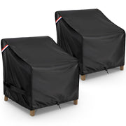 KylinLucky front view showing two covers protecting chairs and weather resistance
